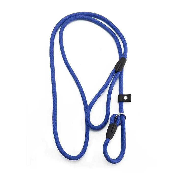Adjustable black nylon slip dog leash, perfect for dog training and daily walks, eco-friendly design.