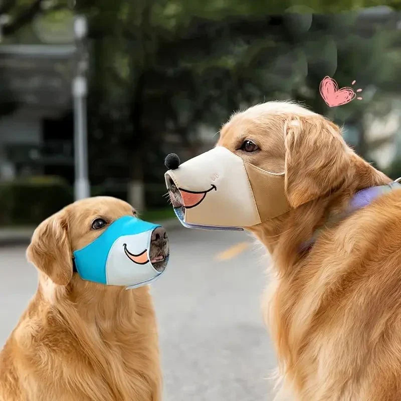 Adjustable dog muzzle for training, preventing biting & chewing. Comfortable pet accessory for safe walks.