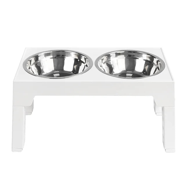 Adjustable pet supplies elevated bowl stand, modern design, improves posture for eating dogs