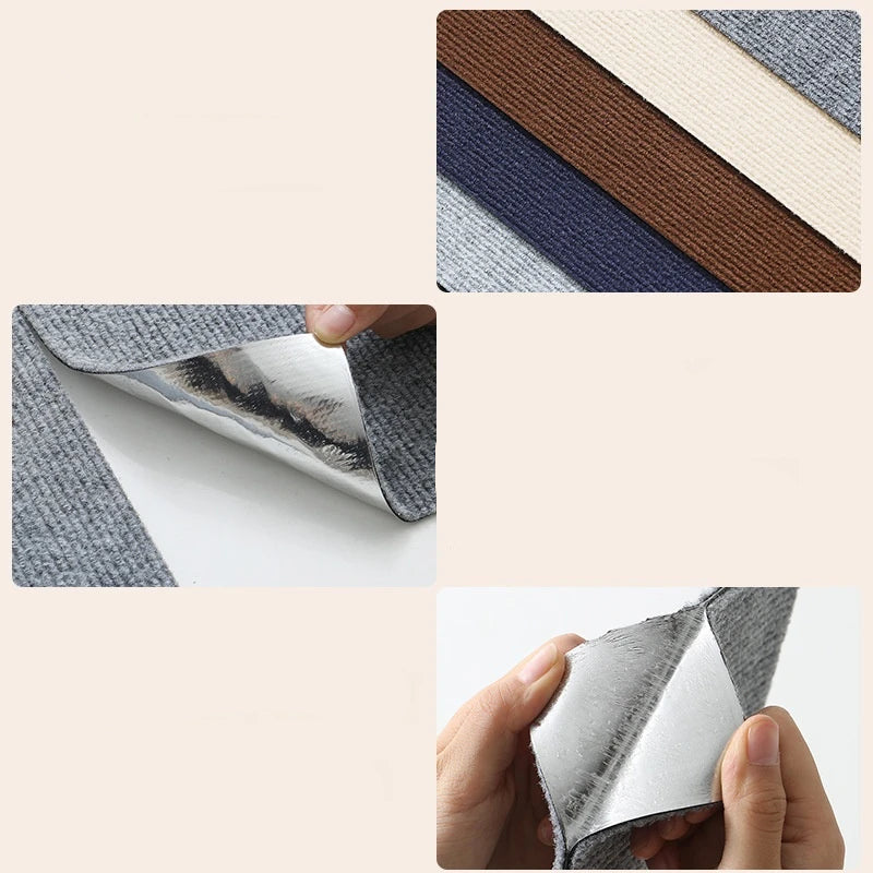 Home protection cat scratch mat, flexible design, protecting a wooden table leg from claws