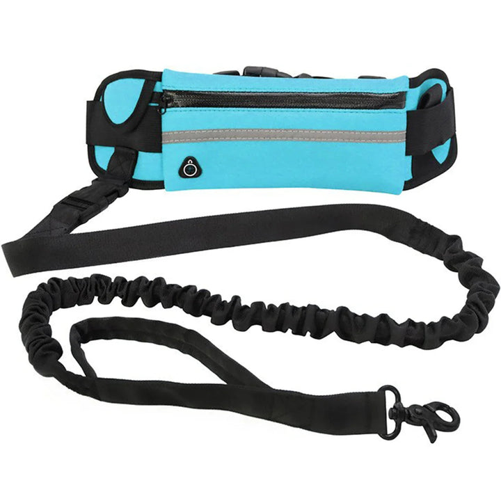 Durable hands-free dog leash with built-in hip bag, perfect for various activities