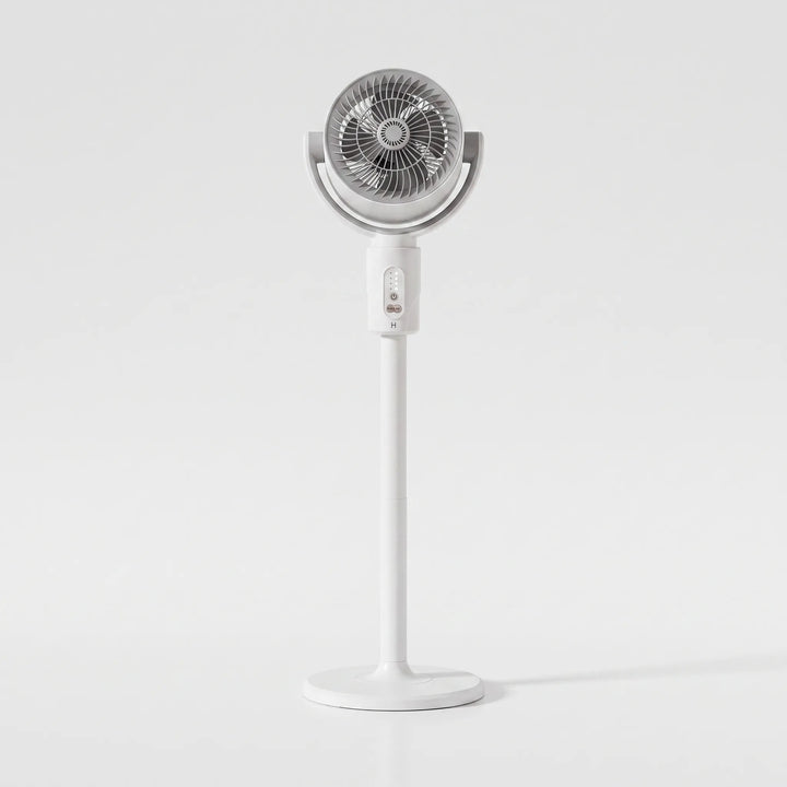 Modern oscillating pedestal fan with adjustable height, ideal for efficient home cooling & office comfort.