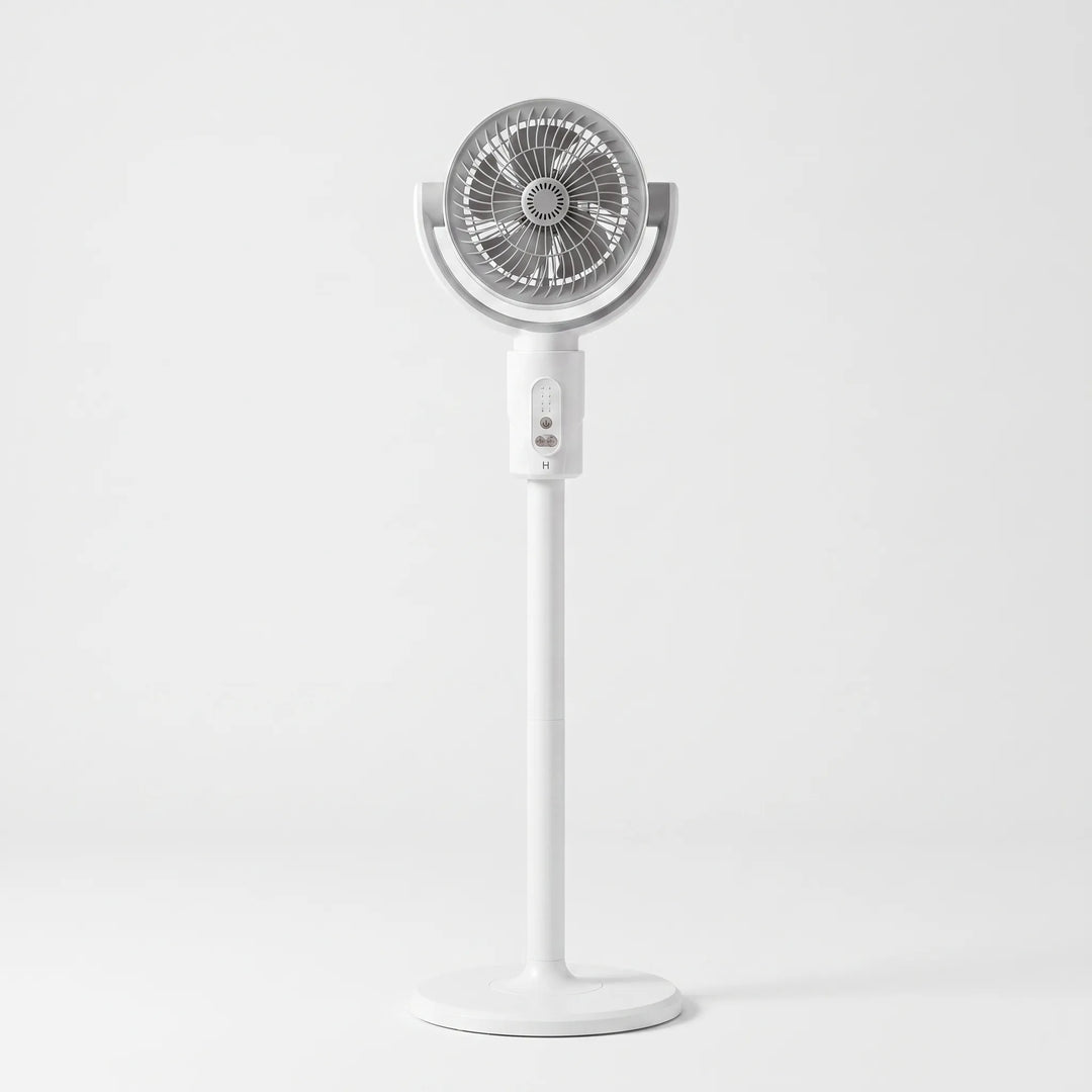 Quiet adjustable height fan, a perfect portable cooling solution for small spaces or large offices.