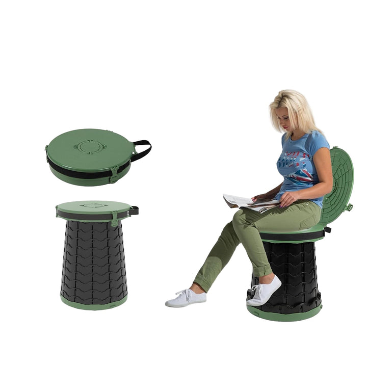 CampMate foldable portable commode with adjustable height for outdoor adventures.