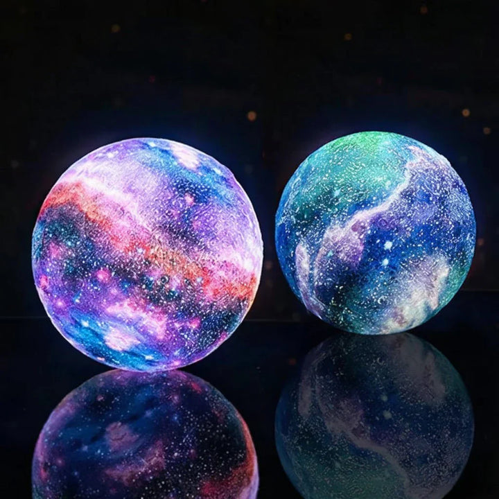 Spherical LED ambient light globe, adjustable & modern, enhancing any room's decor.