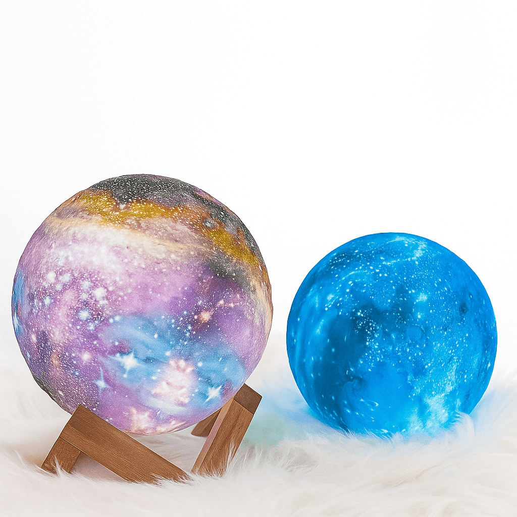 Decorative LED ambient light globe, adjustable brightness for cozy home lighting.