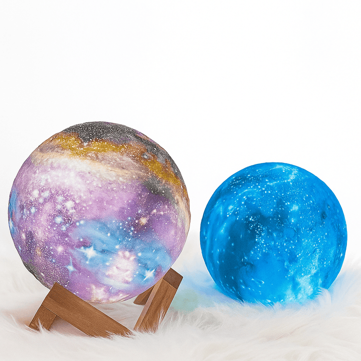 Decorative LED ambient light globe, adjustable brightness for cozy home lighting.
