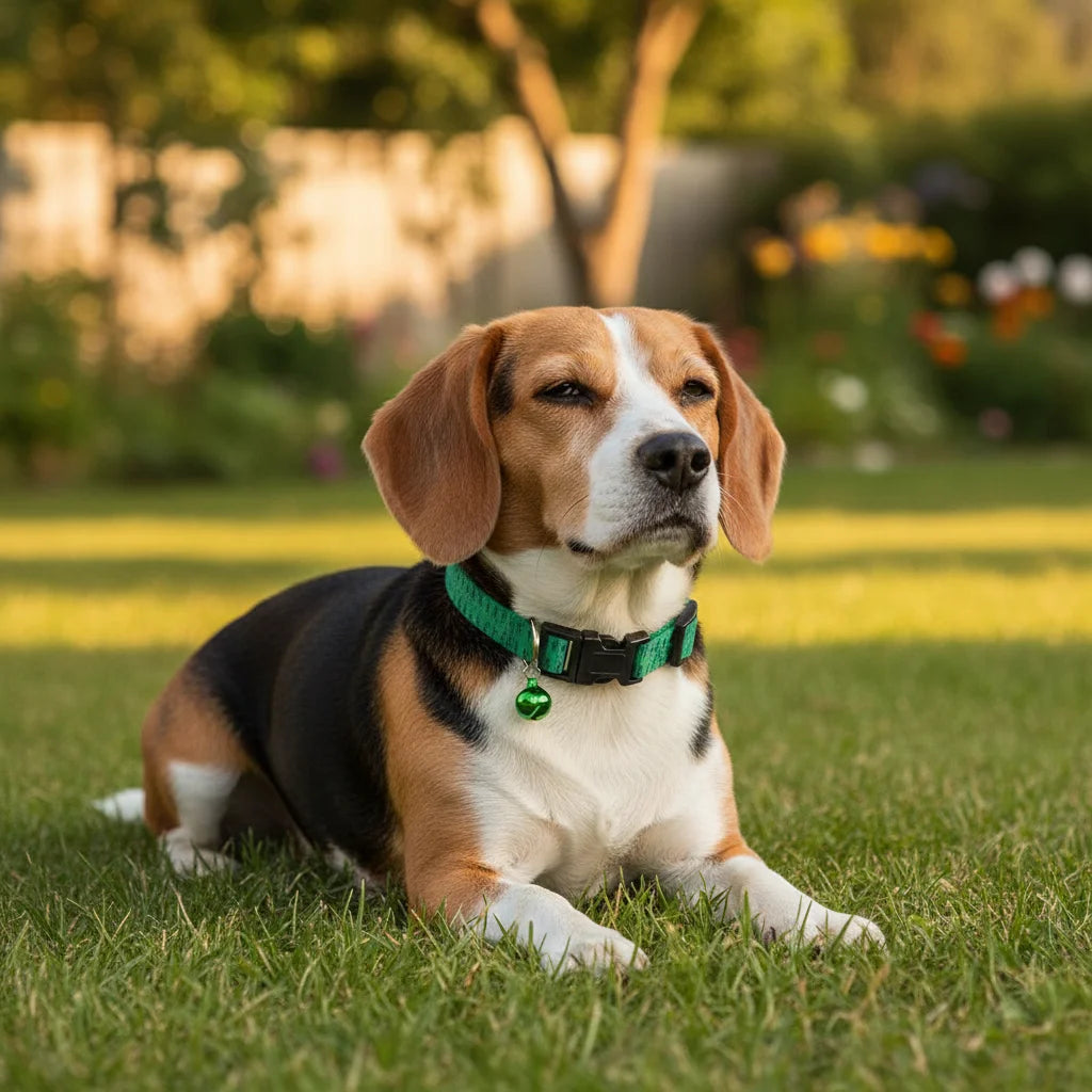 Nylon pet collar with flea & tick prevention, adjustable sizing for pet comfort & protection