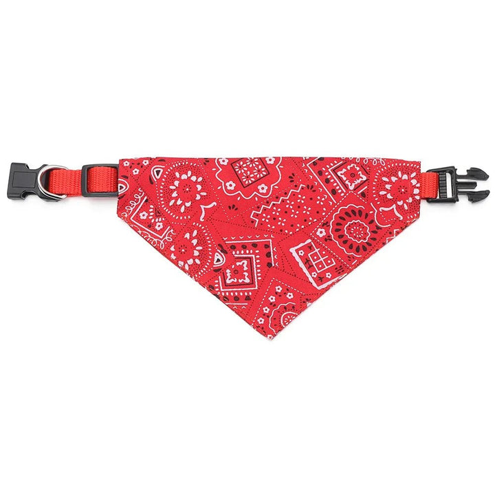 Adjustable pet bandana scarf for dogs & cats, lightweight neckerchief pet fashion.