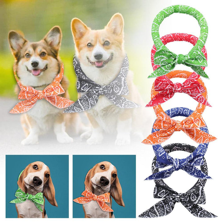 Grey adjustable pet cooling scarf, a summer pet accessory designed for cat gear and outdoor comfort