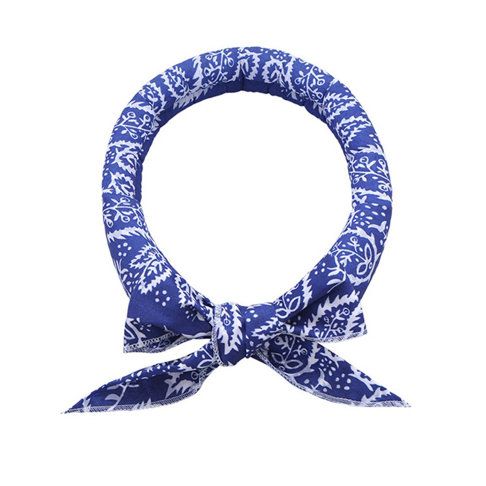 Packaging for an adjustable pet cooling scarf, dog and cat gear for summer, promotes pet comfort