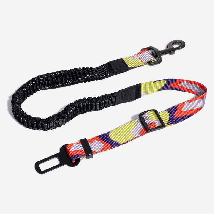 Unisex dog car seat belt, a pet travel accessory with adjustable nylon and universal clip.