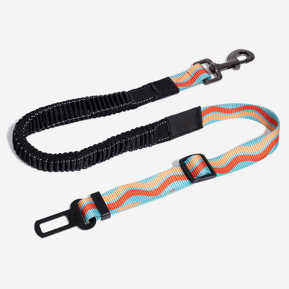 Durable pet safety car seat belt, adjustable for various dog sizes, ideal for safe travel.