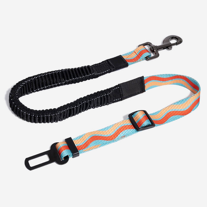 Durable pet safety car seat belt, adjustable for various dog sizes, ideal for safe travel.