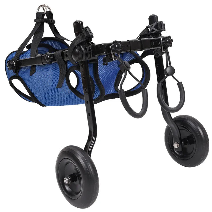 Pet mobility support wheelchair with durable wheels for active pets