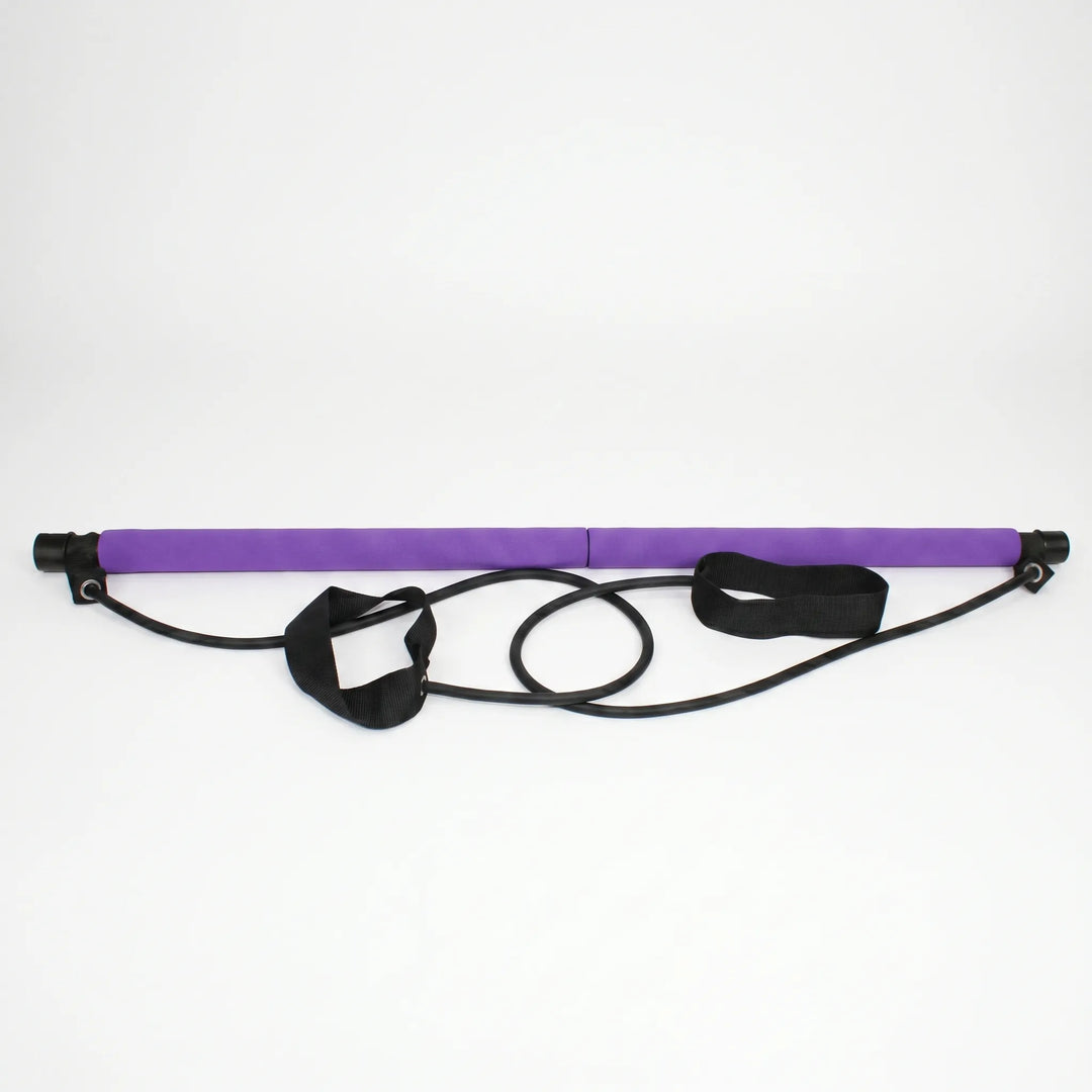 Home gym Pilates stick for women & men, adjustable resistance bands for effective full-body & core workouts.