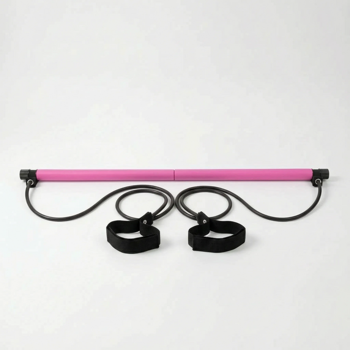 Adjustable Pilates workout stick for yoga, stretching, and resistance training, perfect for portable home fitness.