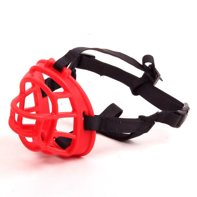 Close-up of adjustable straps on a comfortable silicone dog muzzle. Essential for pet safety, training, and no-bite control.