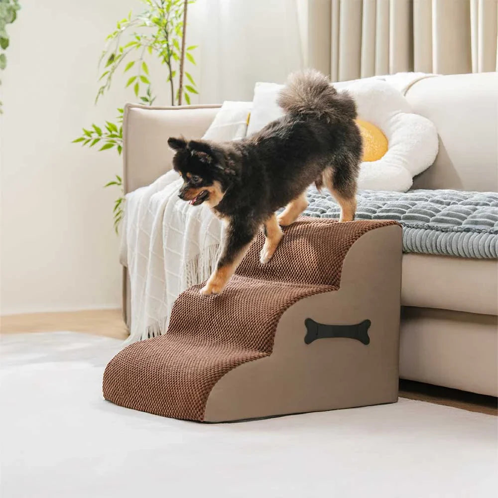 Adjustable non-slip pet stairs and gentle ramp, pet accessories for joint support
