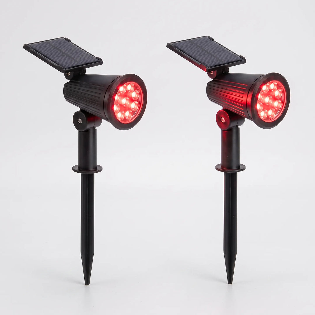 Easy-install solar pathway light, an adjustable LED wall light for home exterior.