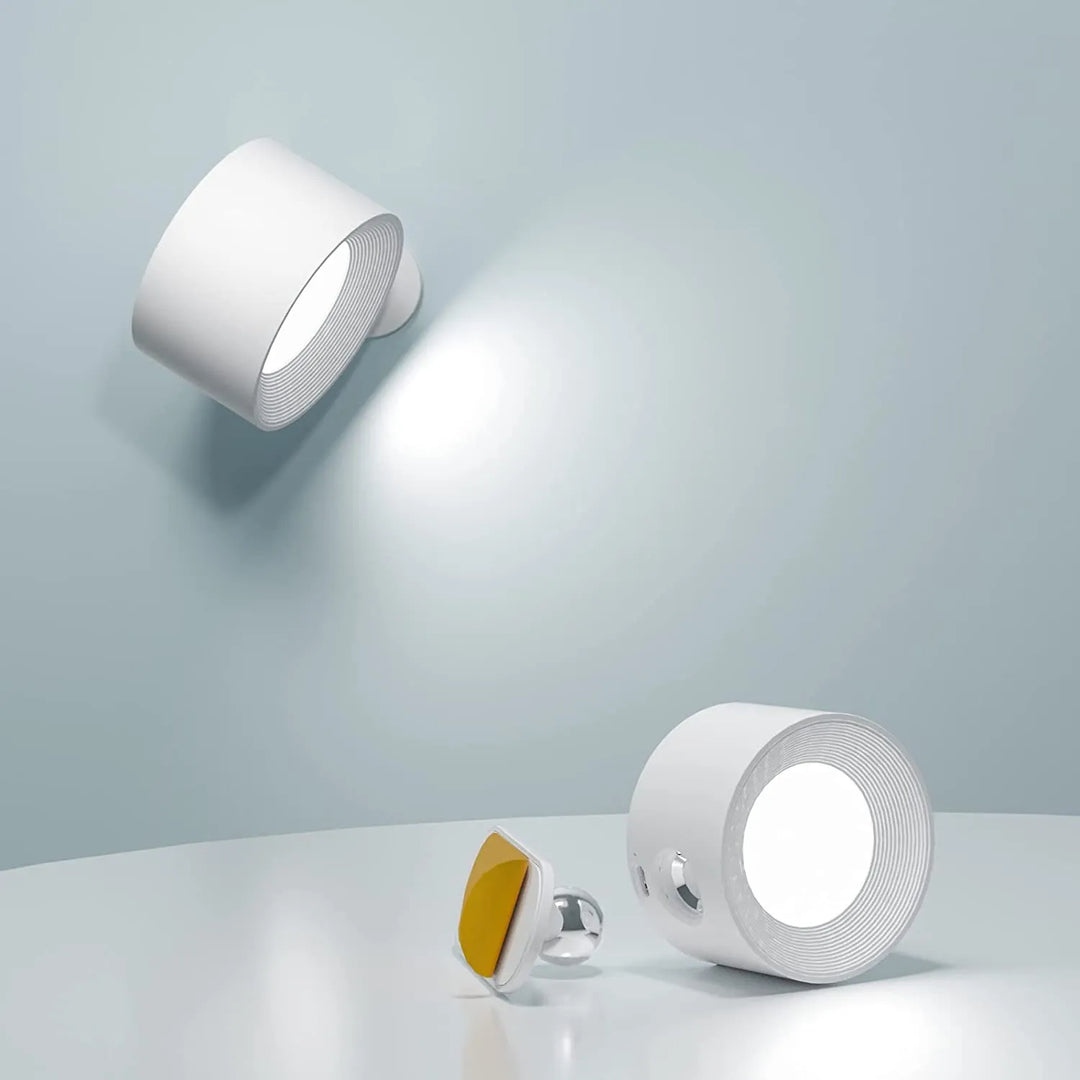 Adjustable Wireless Rechargeable Wall Lamp by LumoFlex, modern LED lighting for home decor