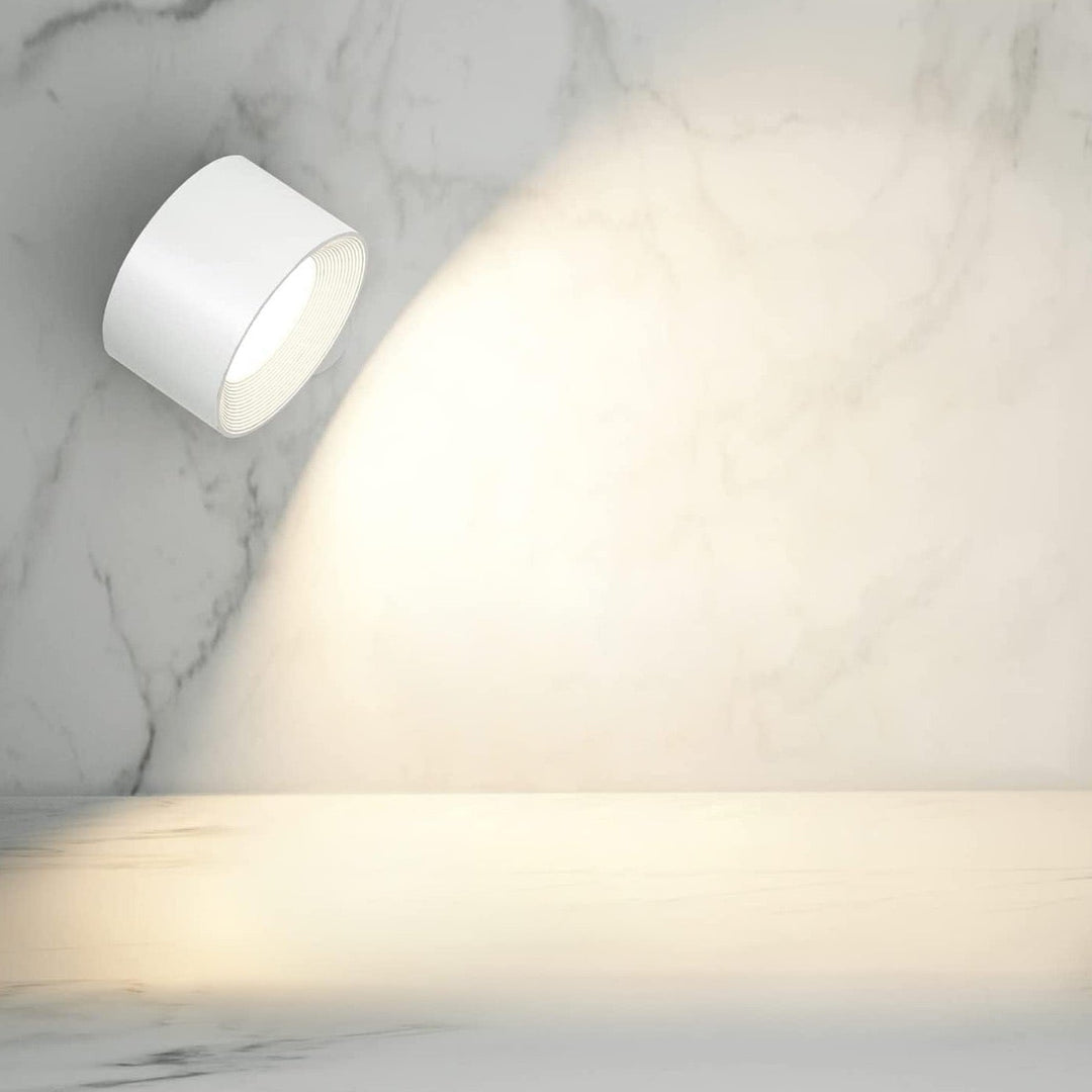 Easy-to-install LumoFlex wireless wall lamp, rechargeable, provides bright, adjustable LED illumination