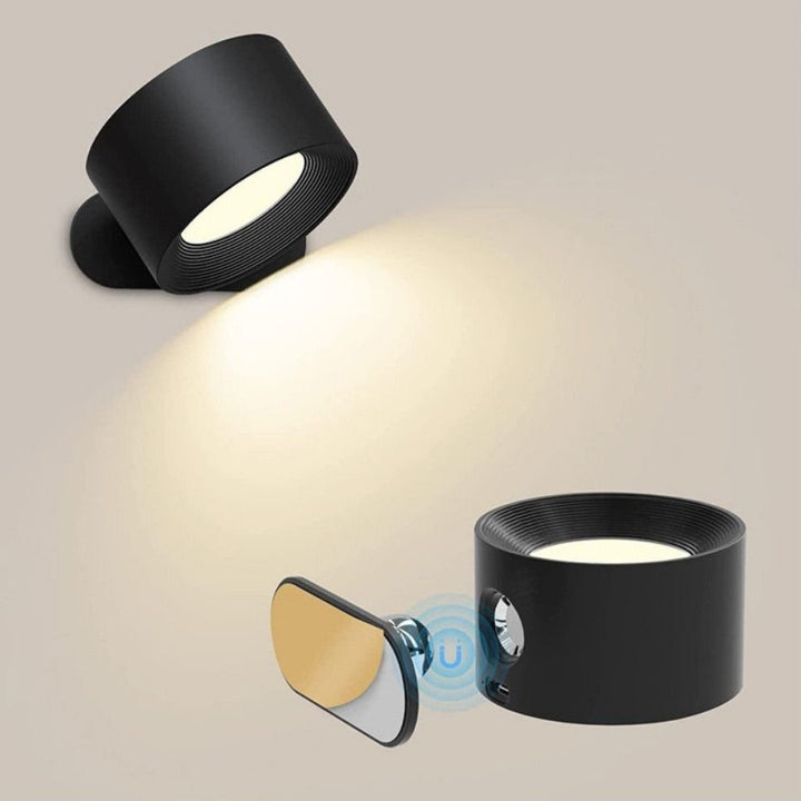 Sleek LumoFlex wireless wall lamp, modern design, enhances any room's decor with warm LED light