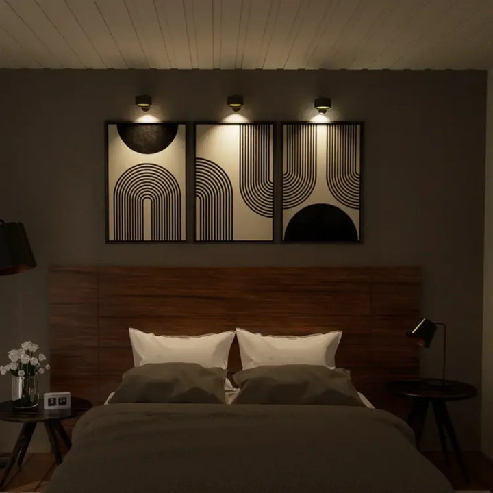Wireless LumoFlex wall lamp for bedroom, living room, study; adjustable LED light for tasks