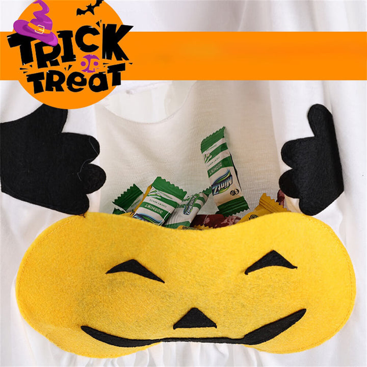 Halloween pet clothes: a pumpkin costume for pets, showcasing vibrant orange fabric