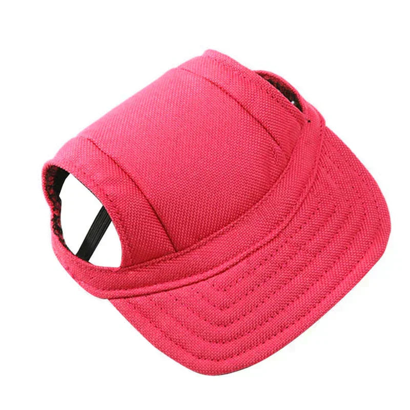 Close-up of the stitching and quality of a durable Sun Protection Pet Baseball Cap, UV protection
