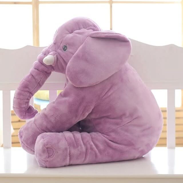 Adorable elephant plush toy, a soft cuddle pillow for kids. Perfect baby gift & nursery decor.