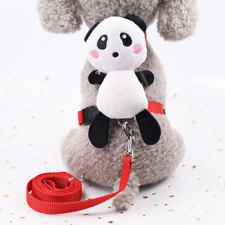 Side view of a pet harness with angel wings and a D-ring for leash attachment, durable and cute.