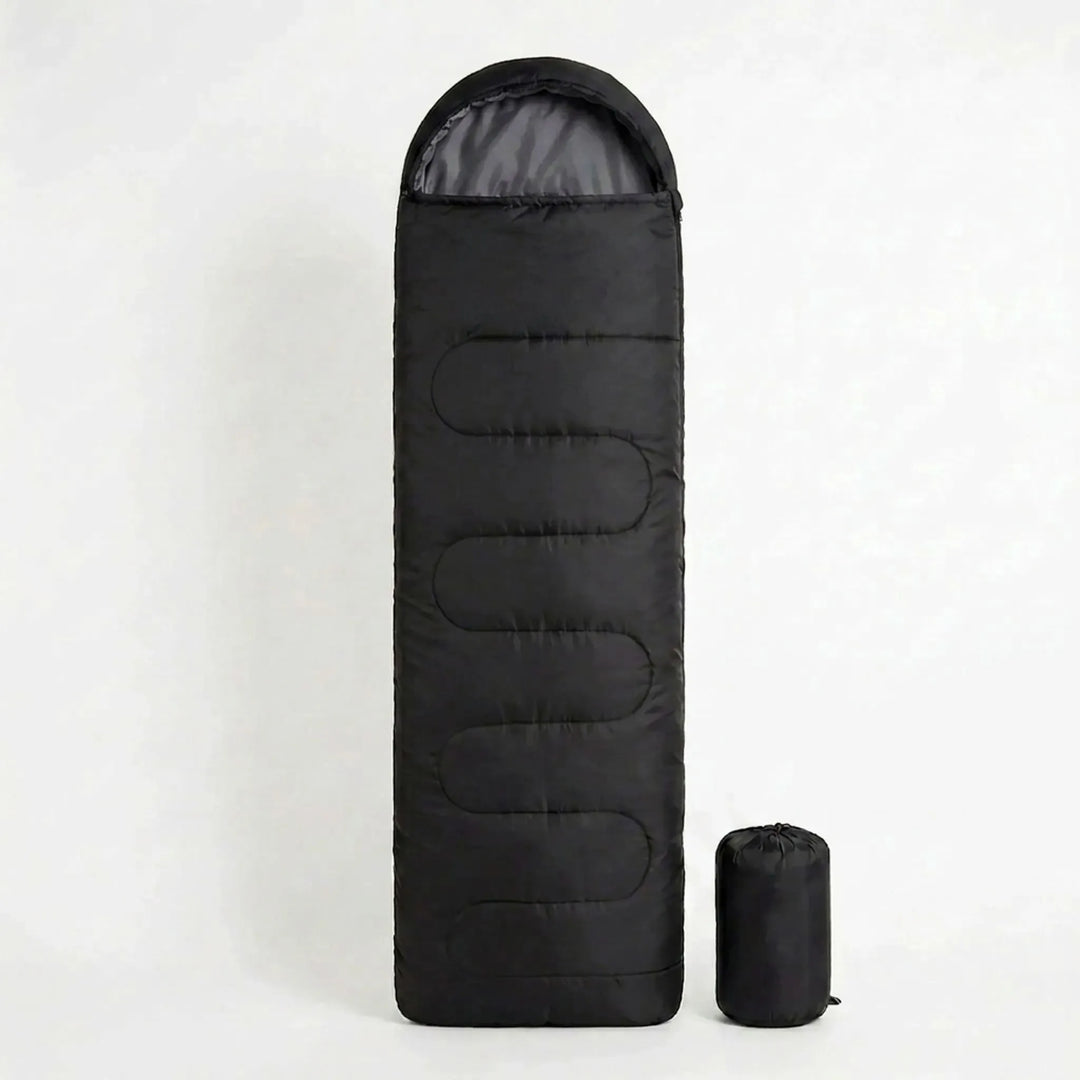 Cozy & lightweight adult's 3-season sleeping bag for comfortable camping, hiking, and outdoor travel.