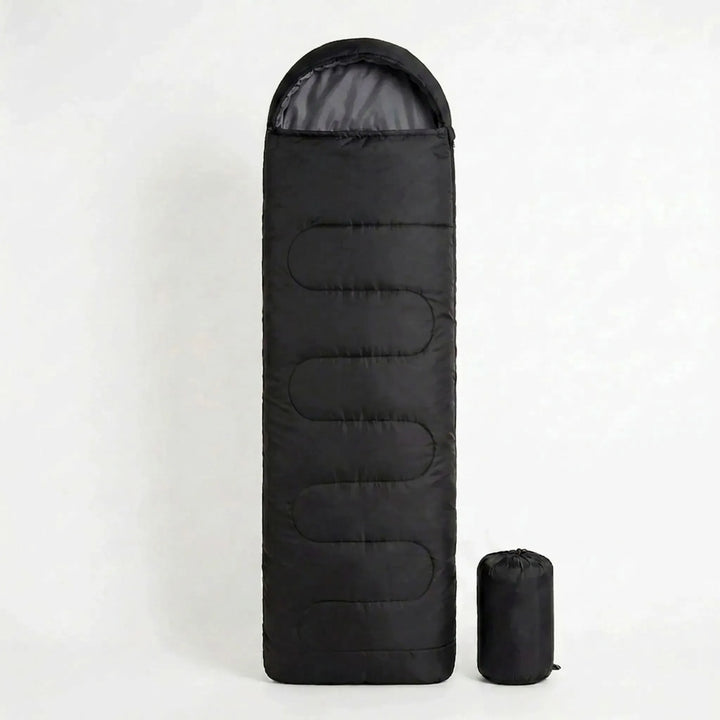Cozy & lightweight adult's 3-season sleeping bag for comfortable camping, hiking, and outdoor travel.
