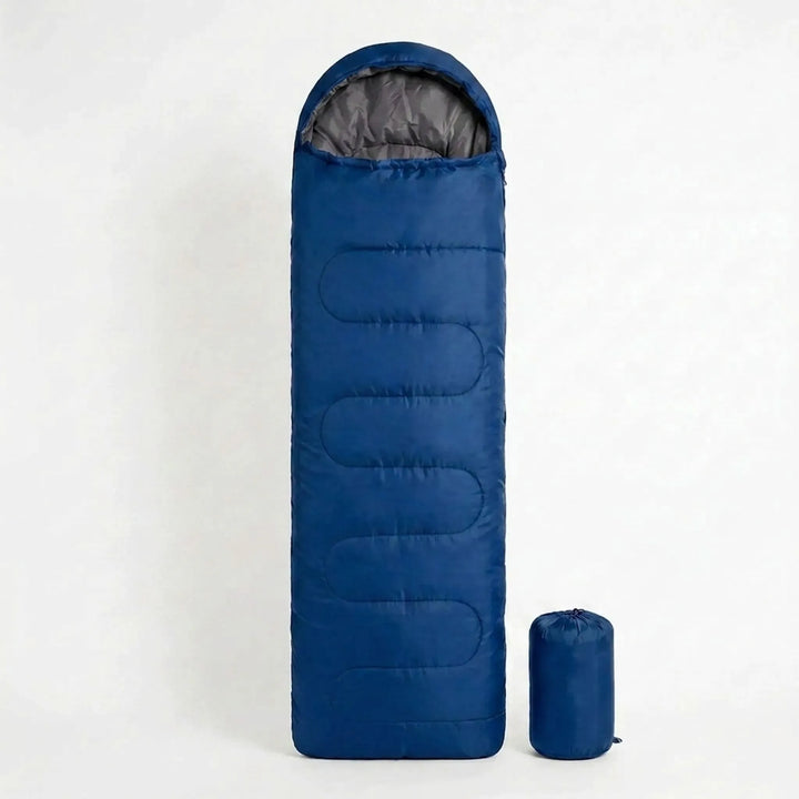 Durable 3-season envelope sleeping bag for adults, lightweight and essential camp gear for any adventure.