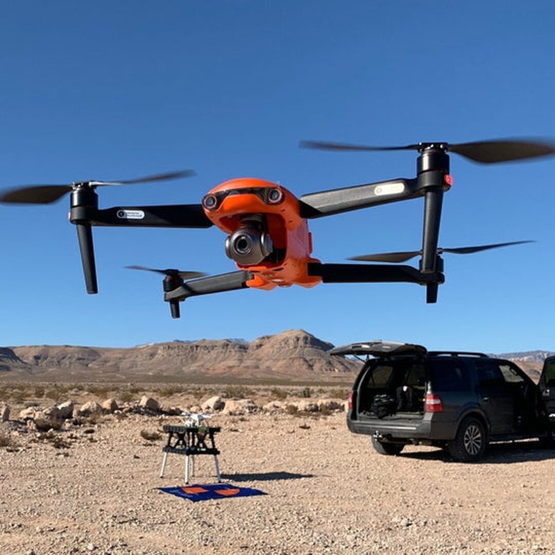 Dual 4K camera drone capturing crisp aerial photography & video; ideal for advanced & beginner UAV pilots.