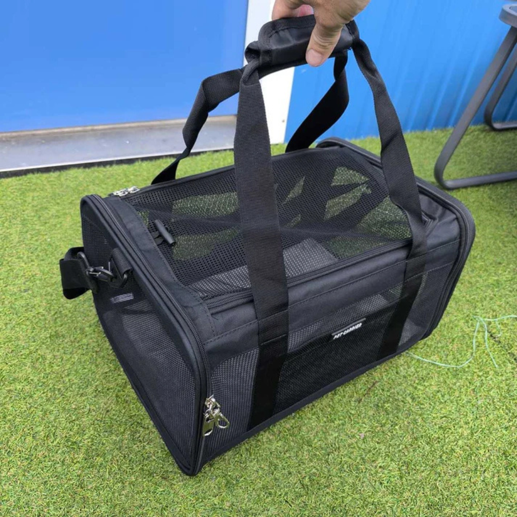 New4 airline approved pet carrier for small dogs & cats, comfortable travel bag with shoulder strap
