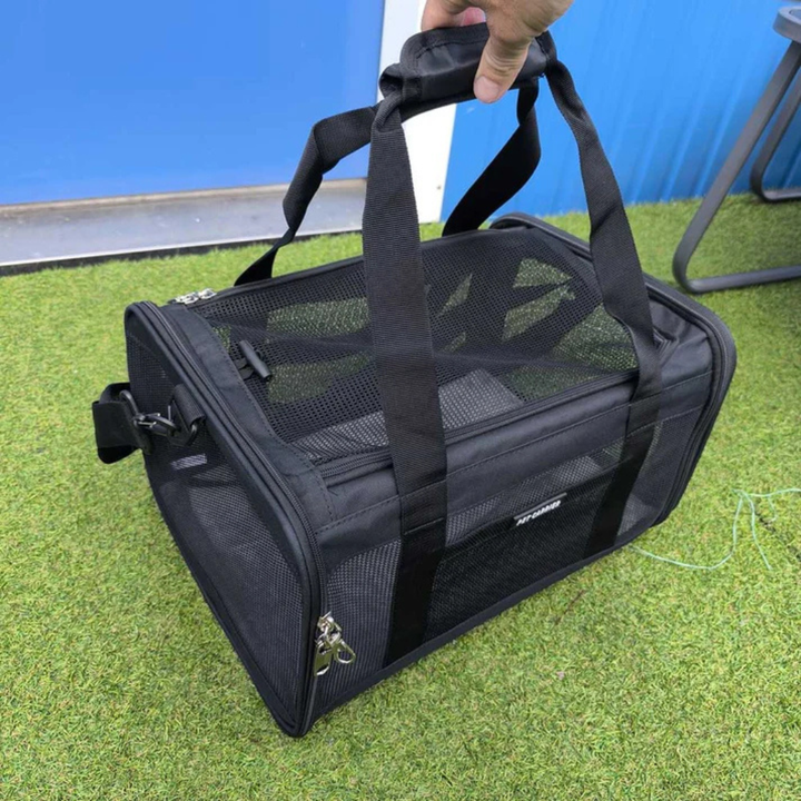 New4 airline approved pet carrier for small dogs & cats, comfortable travel bag with shoulder strap