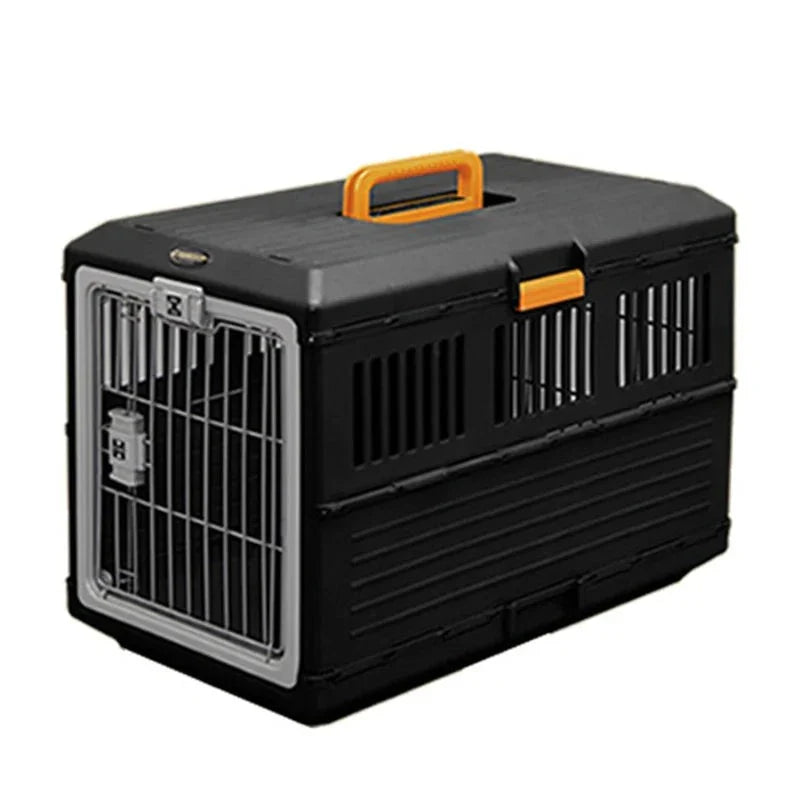 Soft-sided dog & cat carrier, airline approved for travel, showcasing durable fabric and a secure zipper closure.