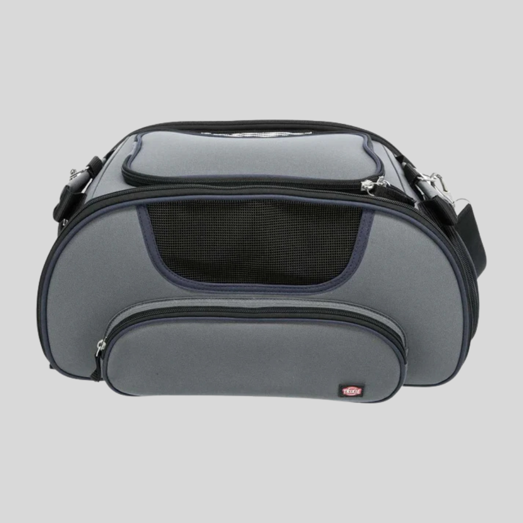Airline-approved small pet travel carrier for dogs or cats, in-cabin compliant with mesh windows