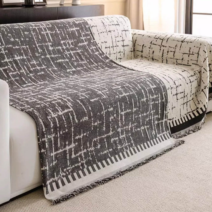 All-season chenille throw for couches, anti-scratch and pet-friendly, adding comfort and home decor.