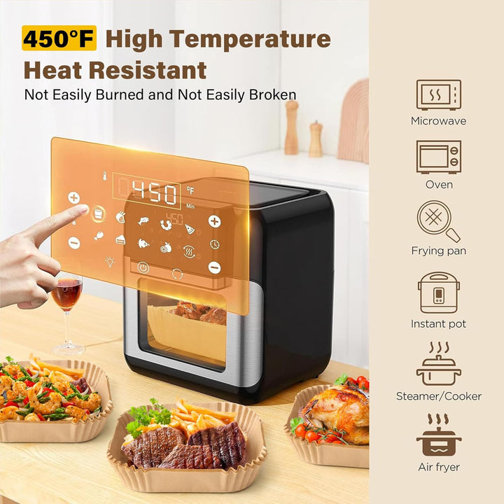 Non-stick disposable liners, an essential air fryer cleaning solution.