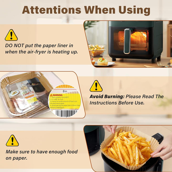 EasyCrisp air fryer liners for baking, roasting & frying with no mess.