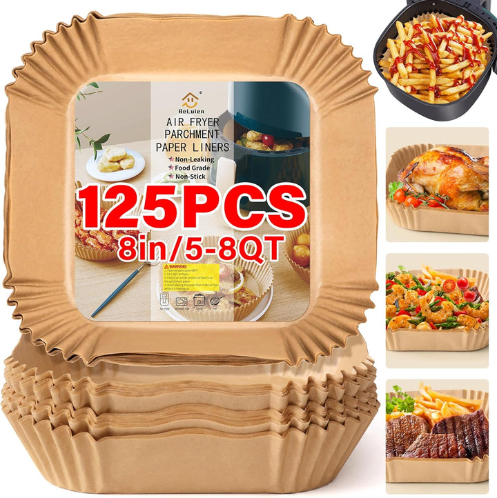 Non-stick EasyCrisp air fryer liner ensures food doesn't stick.