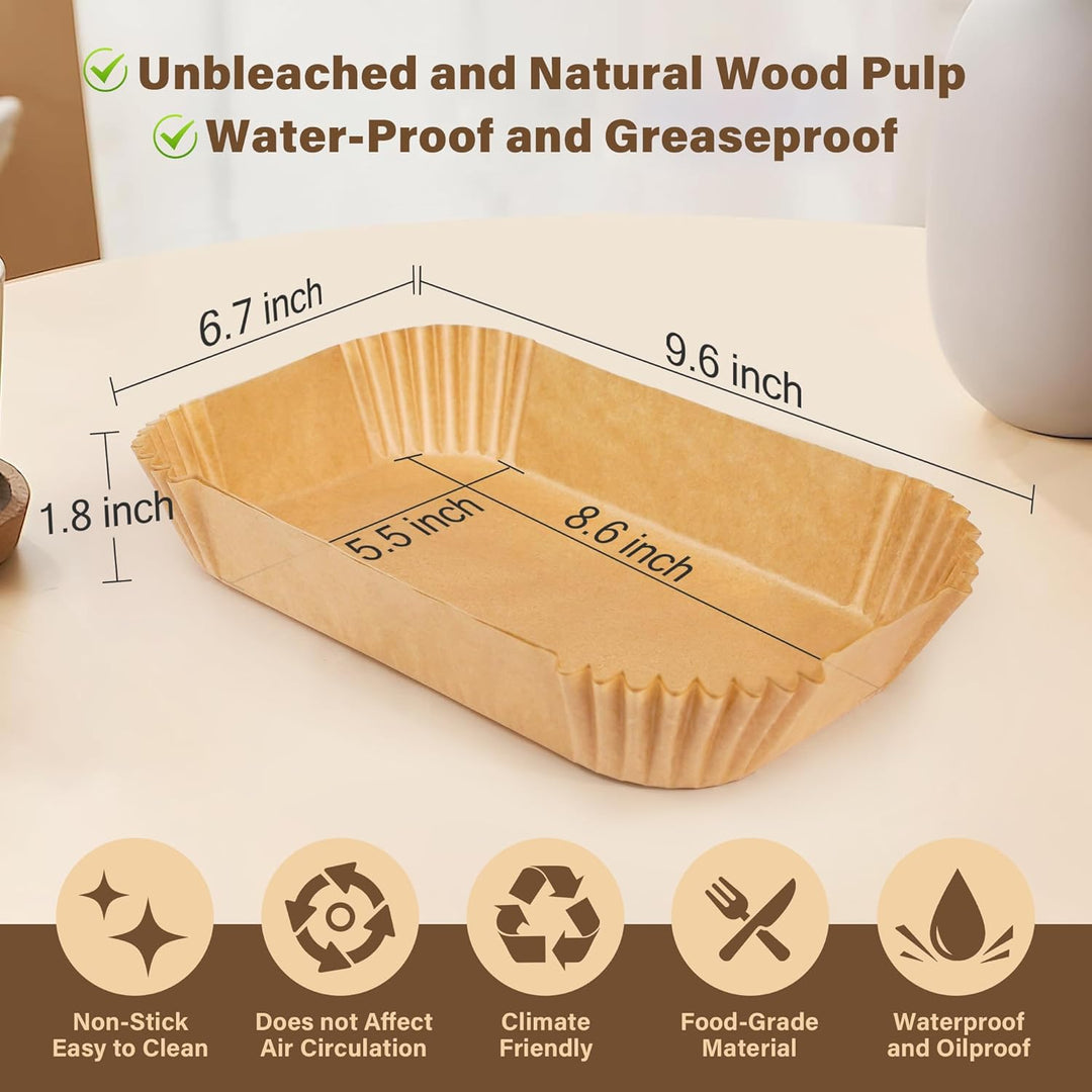 Air fryer accessory: disposable liner for easy cleanup & less scrubbing.