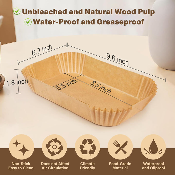 Air fryer accessory: disposable liner for easy cleanup & less scrubbing.