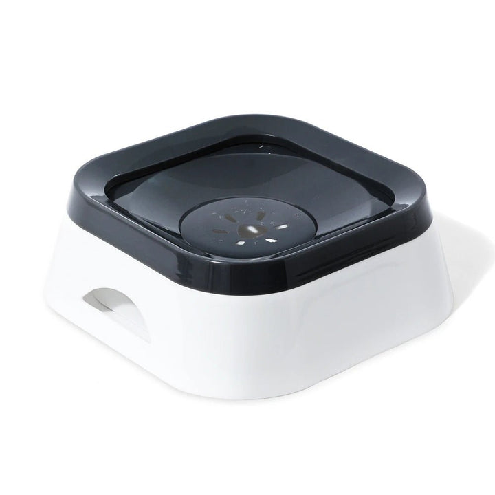 Dog travel bowl with anti-spill edge and slow feeder, a must-have pet accessory for hydration.