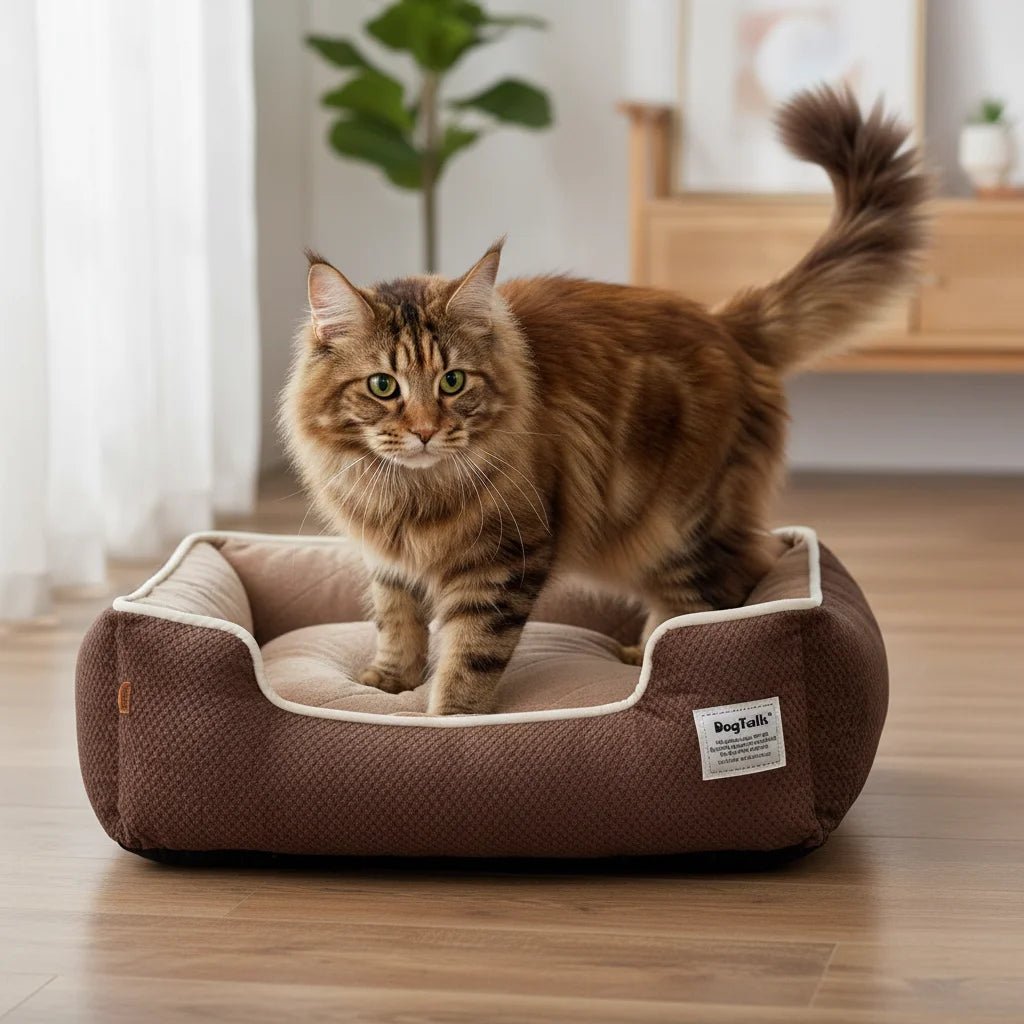 Pet bed for dogs and cats, arctic velvet, comfortable bolster, easy clean washable