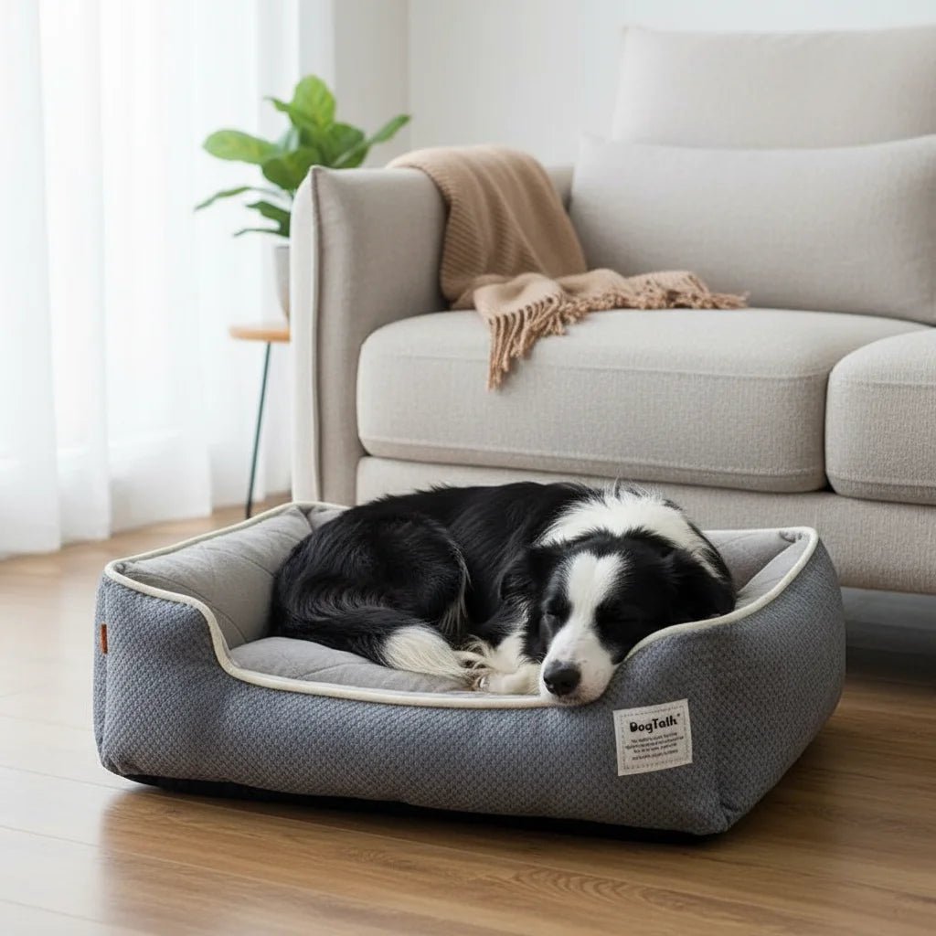 Bolster pet bed, arctic velvet, washable and anti-slip for dog and cat comfort