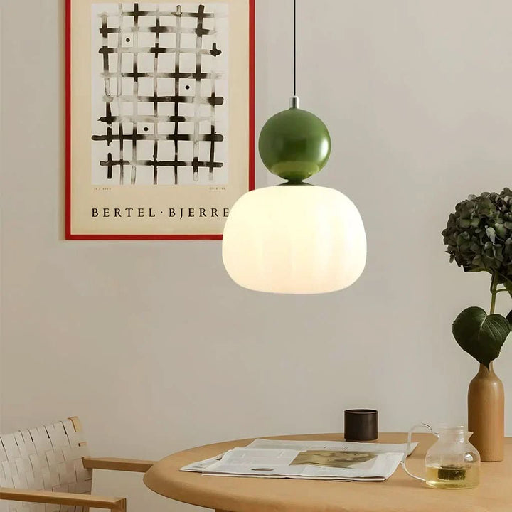 Stylish Art Deco hanging lamp, a vintage lighting fixture for dining room decor.